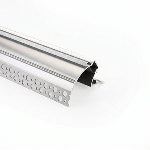 Perfil tira LED integración / trimless de esquina - Efecto bañador - 59 x 72mm - Kit completo - 2 metros (3)