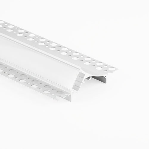Integrated/trimless LED strip profile for corners - 96 x 35mm - Complete kit - 2 meters
