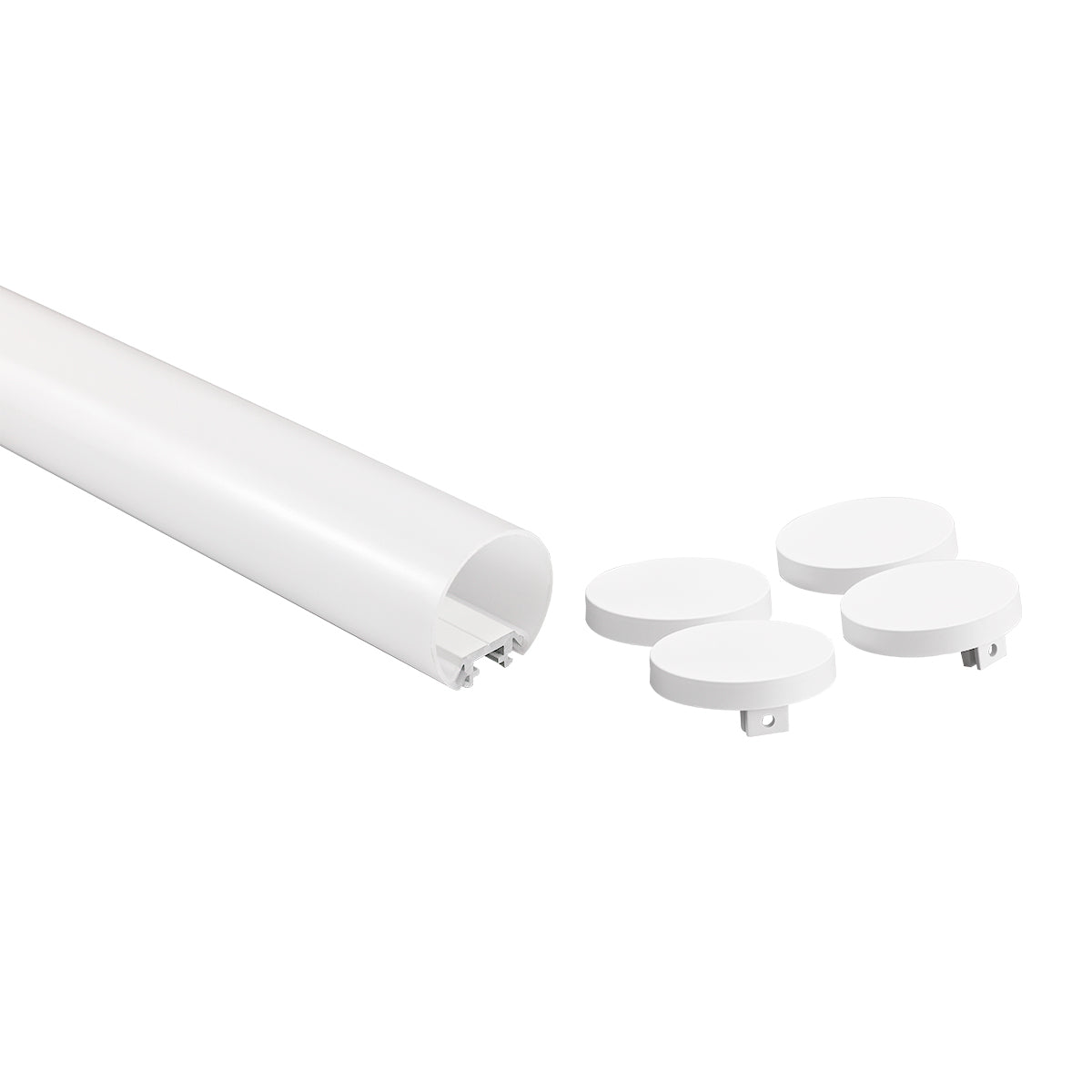 Perfil de aluminio superficie o suspensión - Tubo - Tira LED ≤ 12mm - 23x8mm - 2 metros (1)