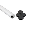 Aluminum profile for surface or suspension - Tube - LED strip ≤ 12mm - 23x8mm - 2 meters 5