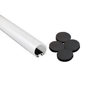 Perfil de aluminio superficie o suspensión - Tubo - Tira LED ≤ 12mm - 23x8mm - 2 metros (4)