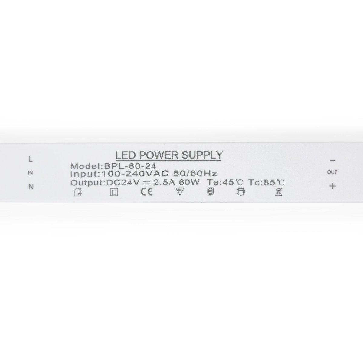 Fuente de alimentación Slim - 24V - 60W - 2.5A - Barcelona Led-Material eléctrico