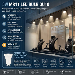 Mini Bombilla LED - MR11 GU10 - 5W - 45º (7)