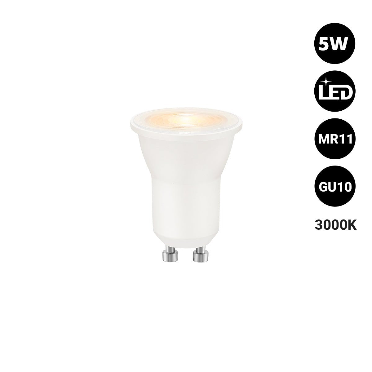 Mini Bombilla LED - MR11 GU10 - 5W - 45º - Barcelona Led-Iluminación