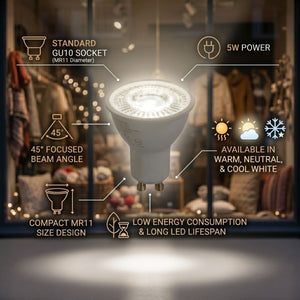 Mini Bombilla LED - MR11 GU10 - 5W - 45º - Barcelona Led-Iluminación