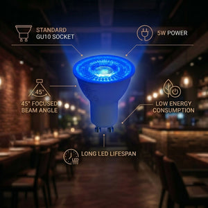 Bombilla LED de colores - GU10 - 5W - 45º - Barcelona Led-