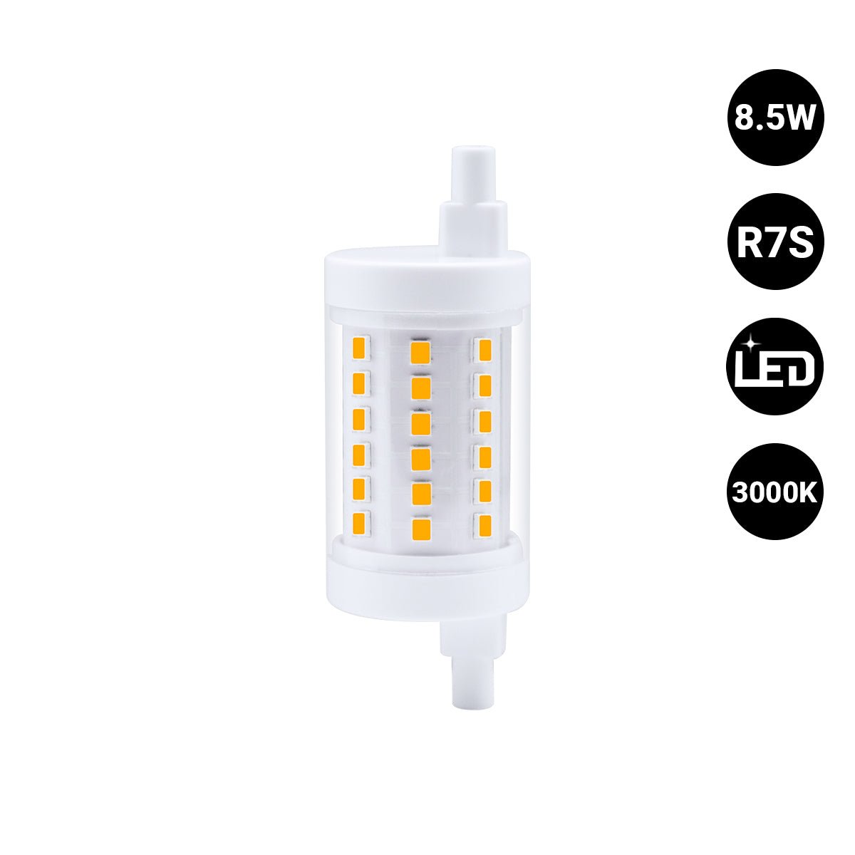 Bombilla LED R7S - 78mm - 1100lm - 8,5W - Barcelona Led-Iluminación