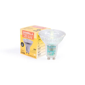 Bombilla LED GU10 6W cristal - 130lm/W - PAR16 - 36°