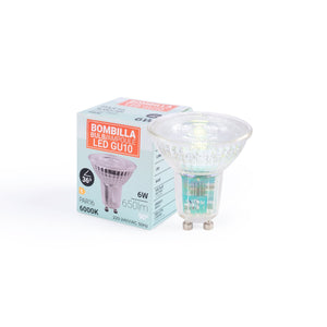 Bombilla LED GU10 6W cristal - 130lm/W - PAR16 - 36°