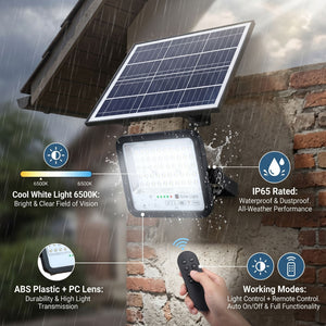 Proyector solar con panel y mando a distancia - 100W - Medium - 6500K - IP65 (5)