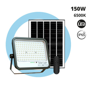 Proyector solar con panel y mando a distancia - 150W - 6500K - IP65 - Barcelona Led-Iluminación