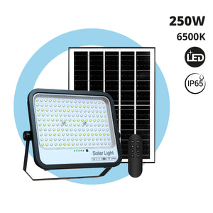 Proyector solar con panel y mando a distancia - 250W - 6500K - IP65