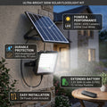Projecteur solaire avec panneau et télécommande - 300 W - 6500 K - IP65 4