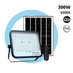 Proyector solar con panel y mando a distancia - 300W - 6500K - IP65 - Barcelona Led-Iluminación