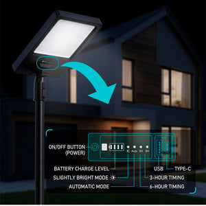 Farola solar con panel y mando a distancia - LED CCT - 240W - IP54 (4)