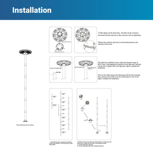 Farola solar con panel y mando a distancia - Sensor PIR - 150W - 6500K - IP54 (14)