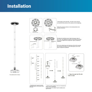 Farola Solar LED 150W con Base Rellenable de Agua o Arena | 6500K IP54 · Mando y Sensor PIR (16)