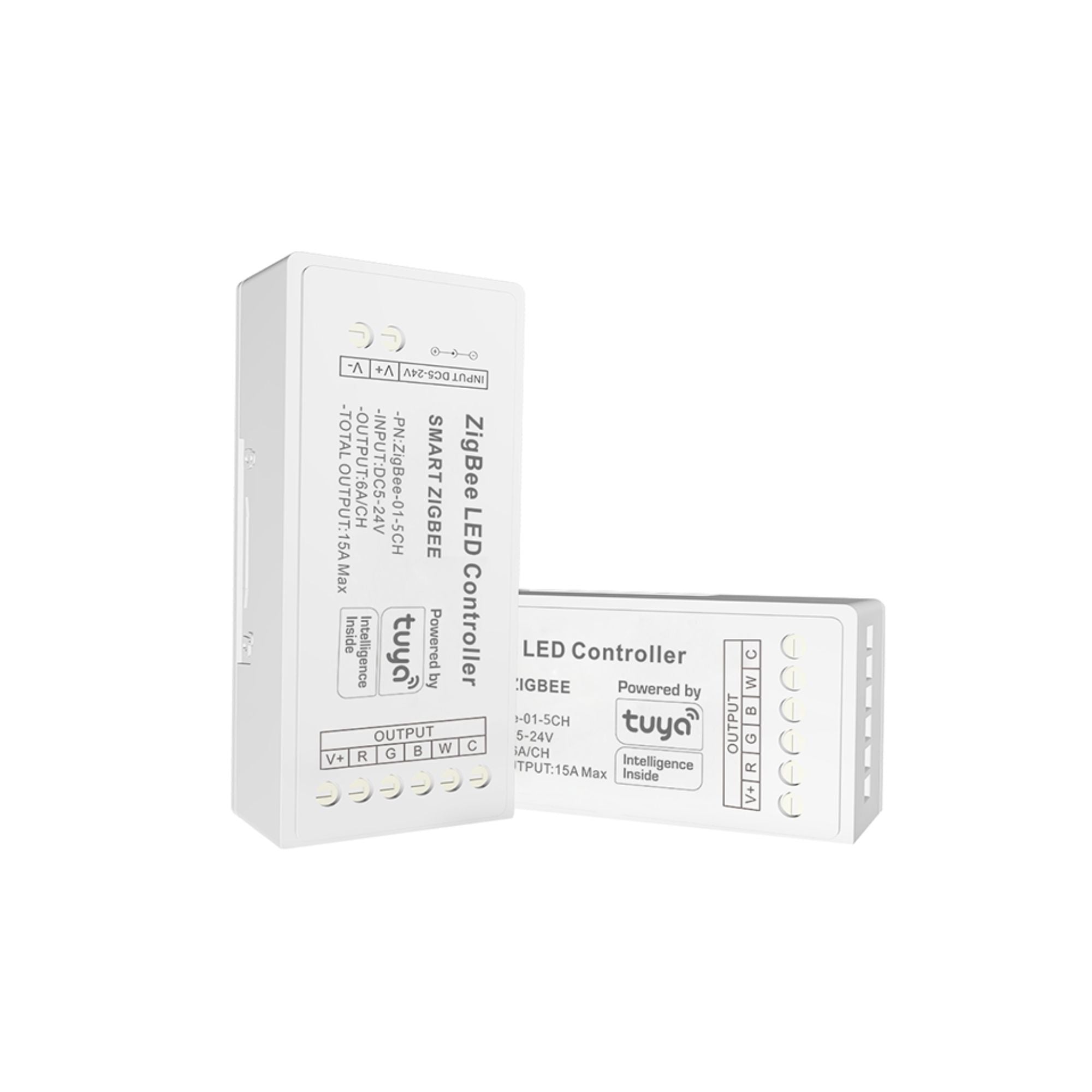 Controlador para tira LED RGB + CCT - 6A por canal - ZigBee/TUYA SMART