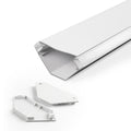 Doppeltes LED-Eckleistenprofil - Oberfläche - 67x67mm - Mit Diffusor - 2 Meter 2