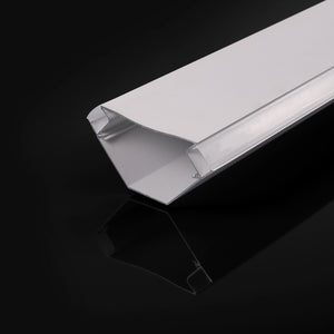 Perfil doble tira LED para esquinas - Superficie - 67x67mm - Con difusor - 2 metros