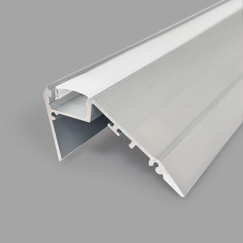Surface LED strip profile for corners with diffuser - 54mm - LED strip ≤12 mm - 2 meters - 1mm - 320g/m