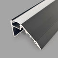 Surface LED strip profile for corners with diffuser - 54mm - LED strip ≤12 mm - 2 meters - 1mm - 320g/m 3