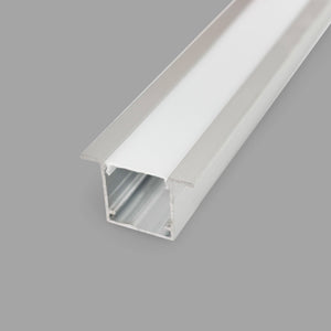 Perfil tira LED empotrable con difusor - 22,5x14,5mm - Tira LED ≤10mm - 2 metros - 0.7mm