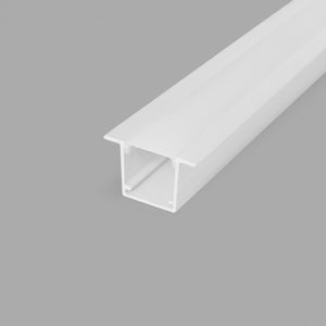 Perfil tira LED empotrable con difusor - 22,5x14,5mm - Tira LED ≤10mm - 2 metros - 0.7mm - Barcelona Led-Accesorios