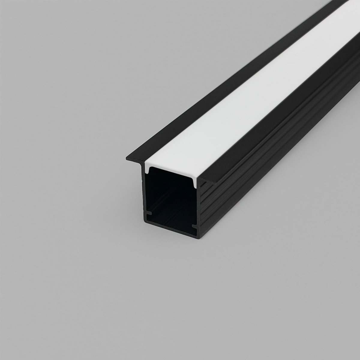 Perfil tira LED empotrable con difusor - 22,5x14,5mm - Tira LED ≤10mm - 2 metros - 0.7mm - Barcelona Led-Accesorios