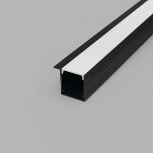 Perfil tira LED empotrable con difusor - 22,5x14,5mm - Tira LED ≤10mm - 2 metros - 0.7mm - Barcelona Led-Accesorios