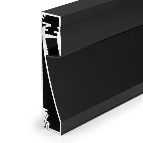 LED strip profile for baseboard - 60x16mm - With diffuser - 2 meters