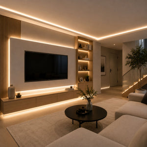 Perfil para tira LED para zócalos - 60x16mm - Con difusor y tapas - 2 metros (8)