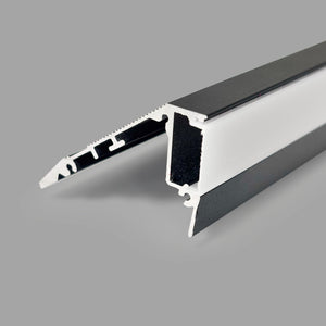 Perfil tira LED para escaleras - 54mm - Con difusor - 2 metros - 1mm - 360g/m (2)