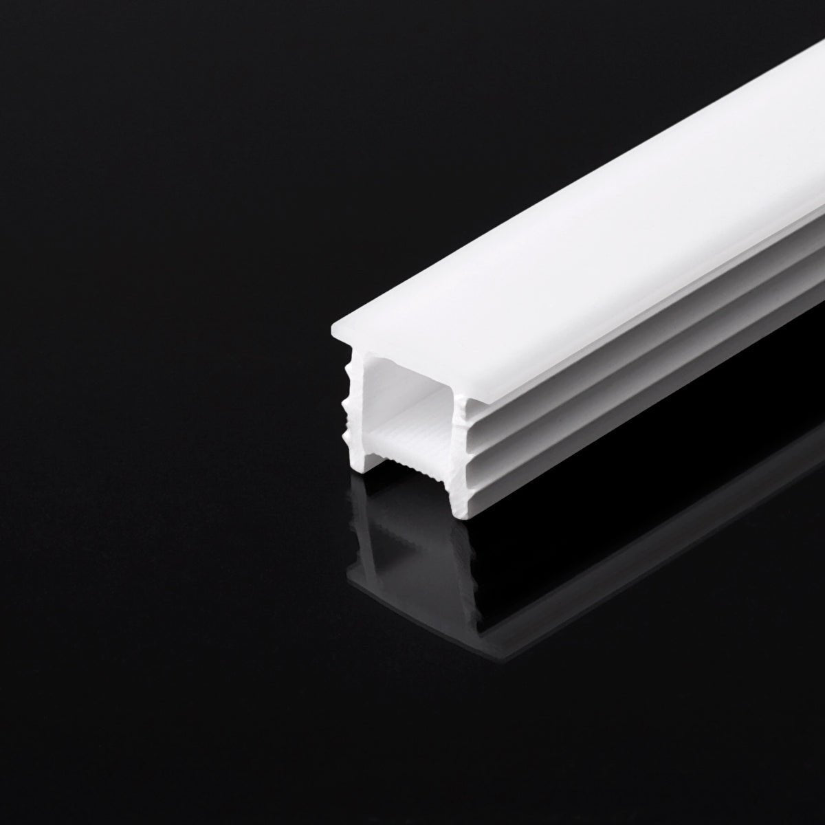 Funda de silicona flexible blanca - Tira LED a neón - 10x10 mm - Curvatura vertical - Empotrable - Barcelona Led-Accesorios