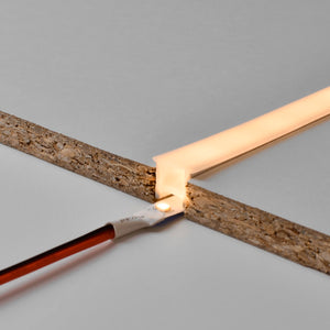 Funda de silicona flexible blanca - Tira LED a neón - 10x10 mm - Curvatura vertical - Empotrable (6)
