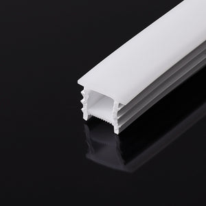 Funda de silicona flexible blanca - Tira LED a neón - 12x12 mm - Curvatura vertical - Empotrable