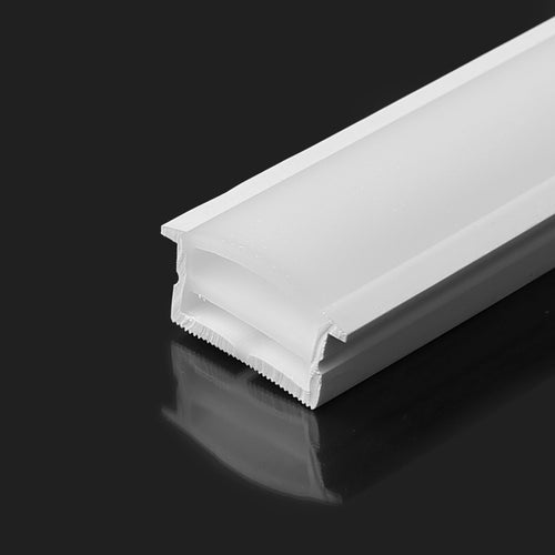 White flexible silicone cover - Neon LED strip - 10x20 mm - Recessed