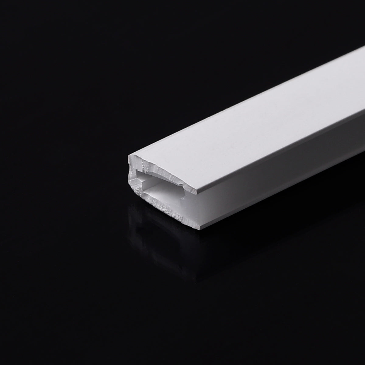 Funda de silicona flexible blanca - Tira LED a neón - 4x8 mm - Curvatura horizontal - Superficie