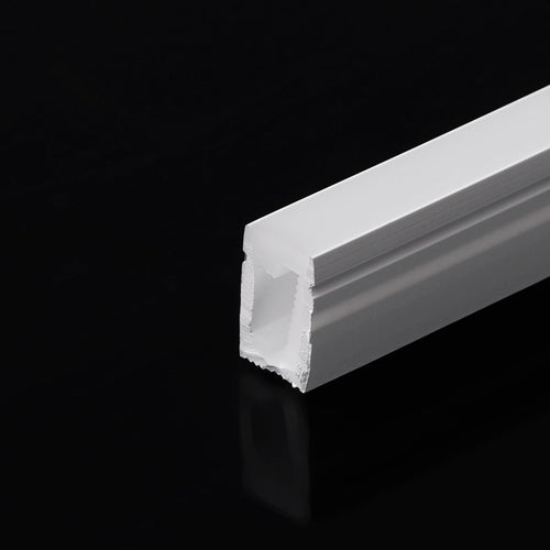 White flexible silicone sleeve - Neon LED strip - 6x10 mm - Horizontal curvature - Surface