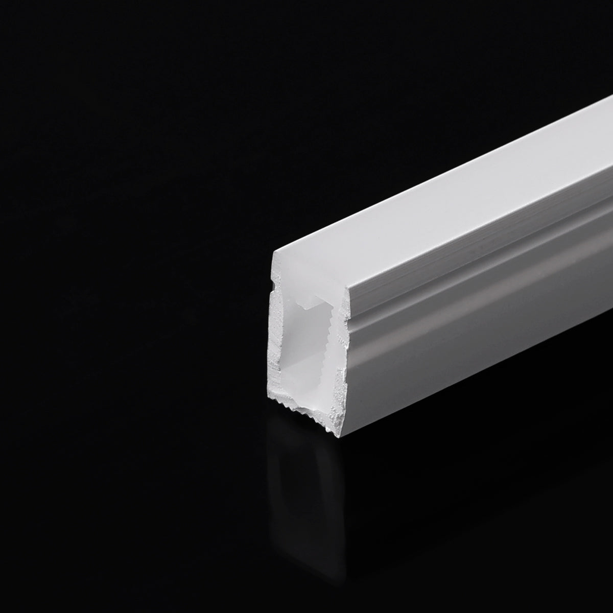 Funda de silicona flexible blanca - Tira LED a neón - 6x10 mm - Curvatura horizontal - Superficie