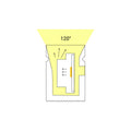 Witte flexibele siliconen hoes - Neon LED-strip - 6x10 mm - Horizontale kromming - Oppervlakte 5