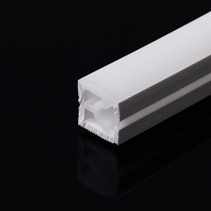 Funda de silicona flexible blanca - Tira LED a neón - 10x10 mm - Curvatura horizontal - Superficie - Barcelona Led-Accesorios