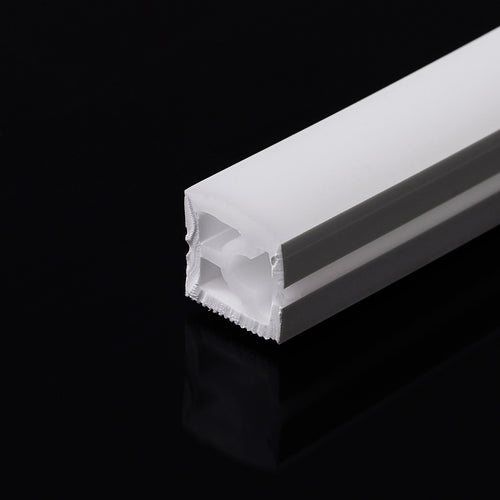 Gaine flexible en silicone blanc - Bande LED néon - 10 x 10 mm - Courbure horizontale - Surface