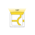 White flexible silicone sleeve - Neon LED strip - 10x10 mm - Horizontal curvature - Surface 5