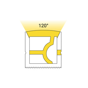 Funda de silicona flexible blanca - Tira LED a neón - 10x10 mm - Curvatura horizontal - Superficie (5)
