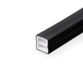 Black flexible silicone cover - Neon LED strip - 10x10 mm - Surface 3