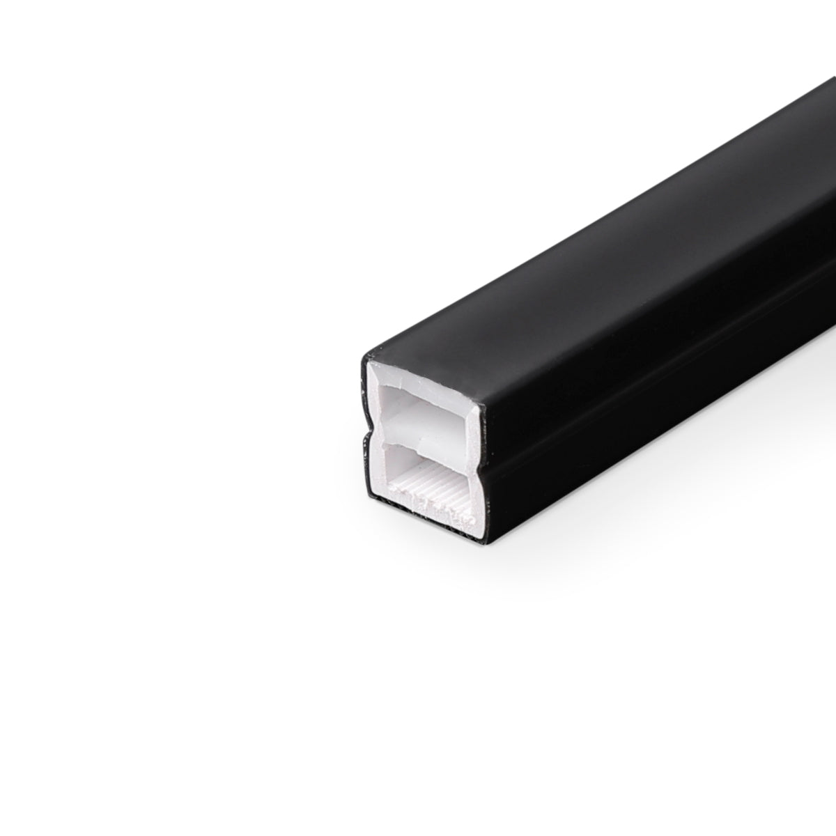 Funda de silicona flexible negra - Tira LED a neón - 10x10 mm - Superficie (2)