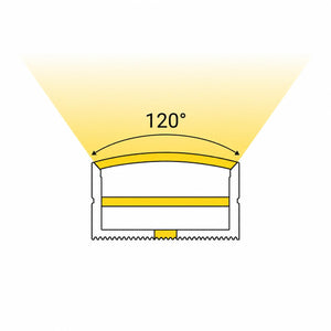 Funda de silicona flexible blanca - Tira LED a neón - 10x18 mm - Superficie (4)