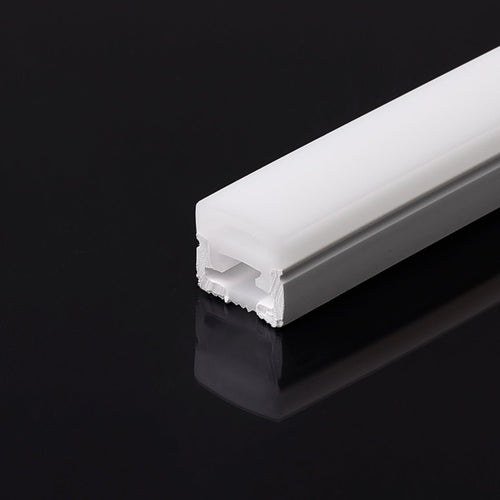 White flexible silicone sleeve - Neon LED strip - 12x12 mm - 3 sides - Surface