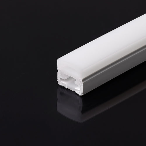 White flexible silicone sleeve - Neon LED strip - 12x12 mm - 3 sides - Surface
